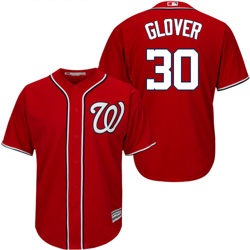 Nationals #30 Koda Glover Red New Cool Base Stitched Youth MLB Jersey